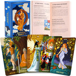 Wyspell Pantheon Tarot Deck front view showing premium gold foil embossed box