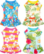 4PCS/Pack Floral Dog Dresses Sleeveless Spring Summer for XXXL Large Dogs Girl Female Red Green Yellow Purple Skirts Flower Sundress for Holiday Party Wedding Lightweight Breathable - Image 11