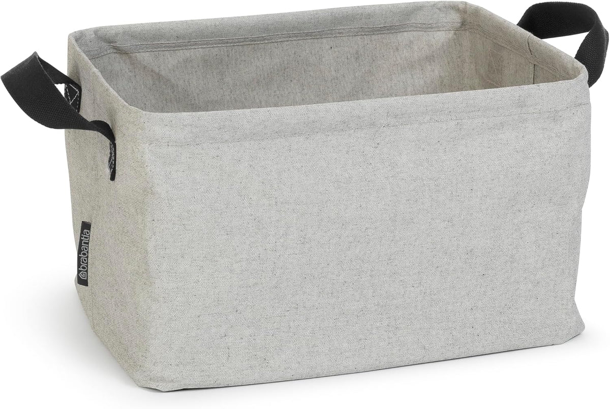 Brabantia foldable laundry basket front view in grey