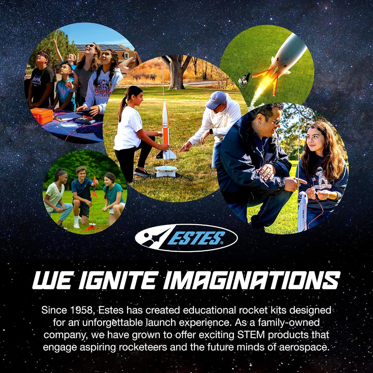 Estes Athena rocket side profile angle