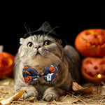 Removable bow tie accessory attached to Pohshido festive cat collar