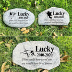 Side profile of Zatanmulo rockery shaped pet headstone