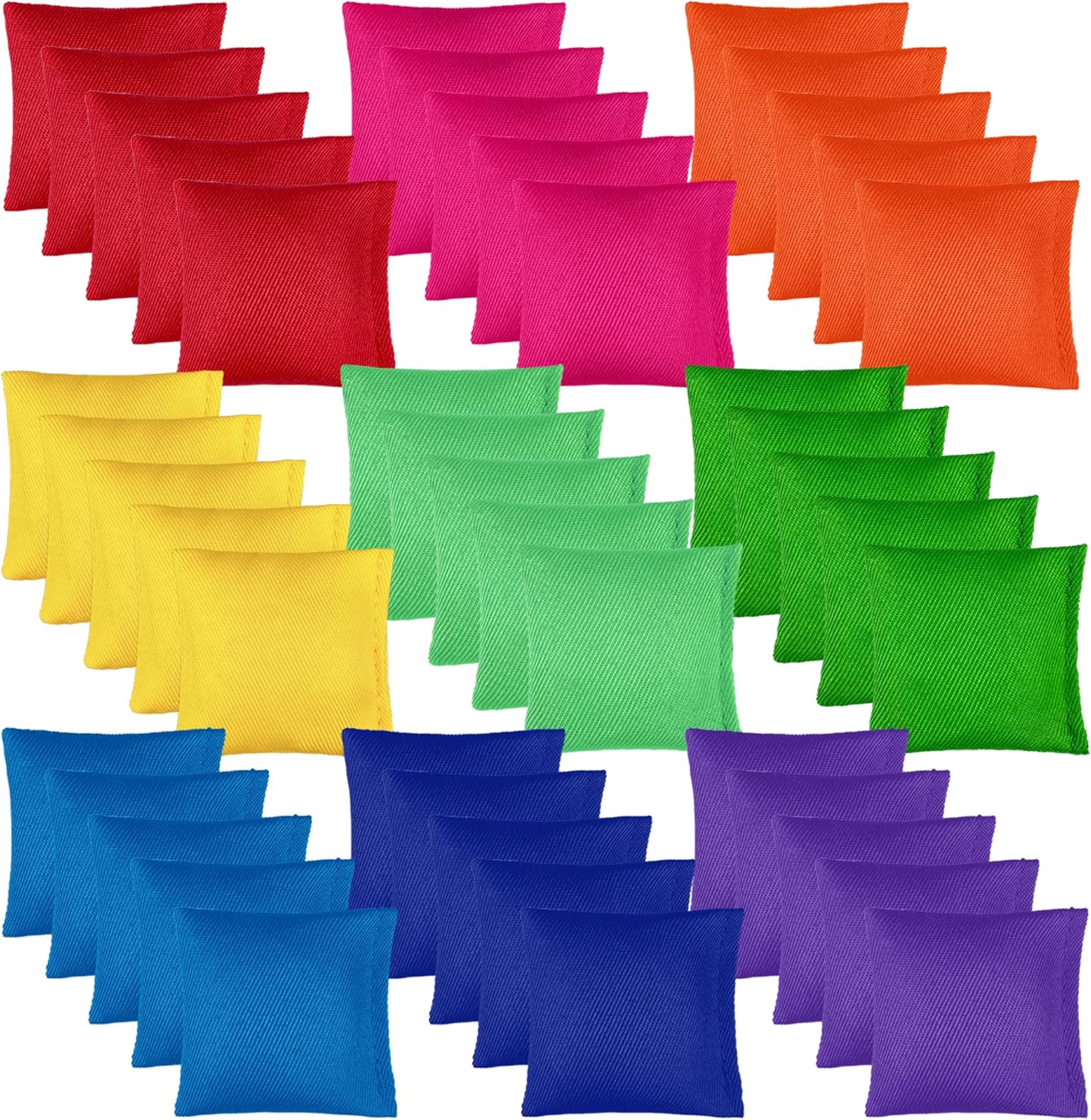 Xipegpa 45 pieces colorful nylon bean bags set front view