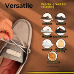 TOFL lacing kit components showing leather texture and needle