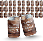 VictoryStore personalized wedding can cooler front view