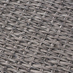 Rpuzonier weather-resistant PE rattan side table close up weave detail