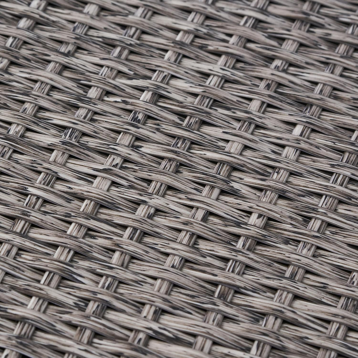 Rpuzonier weather-resistant PE rattan side table close up weave detail