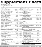Naturelo supplement bottles showing plant-based ingredients and capsule count
