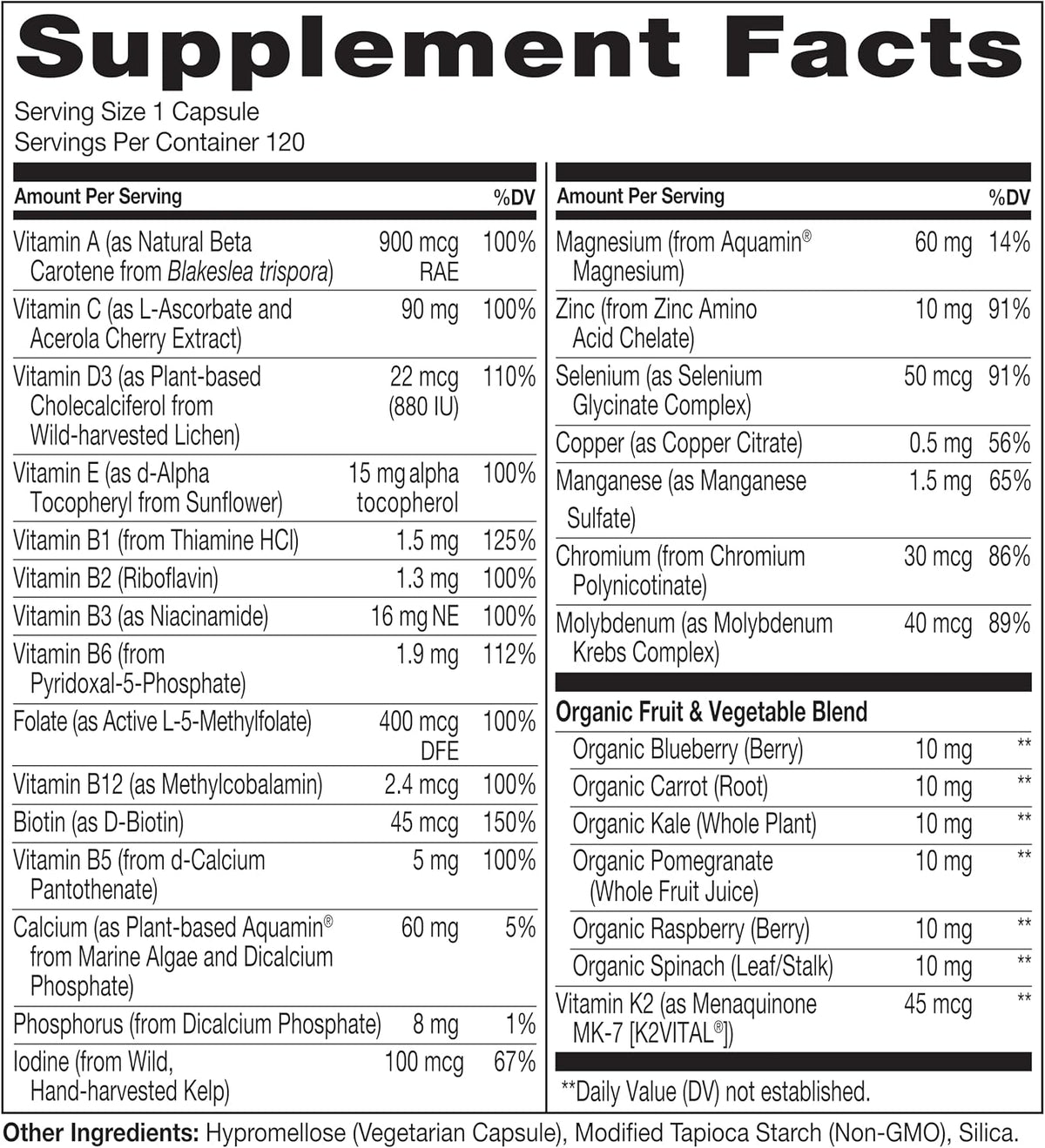 Naturelo supplement bottles showing plant-based ingredients and capsule count
