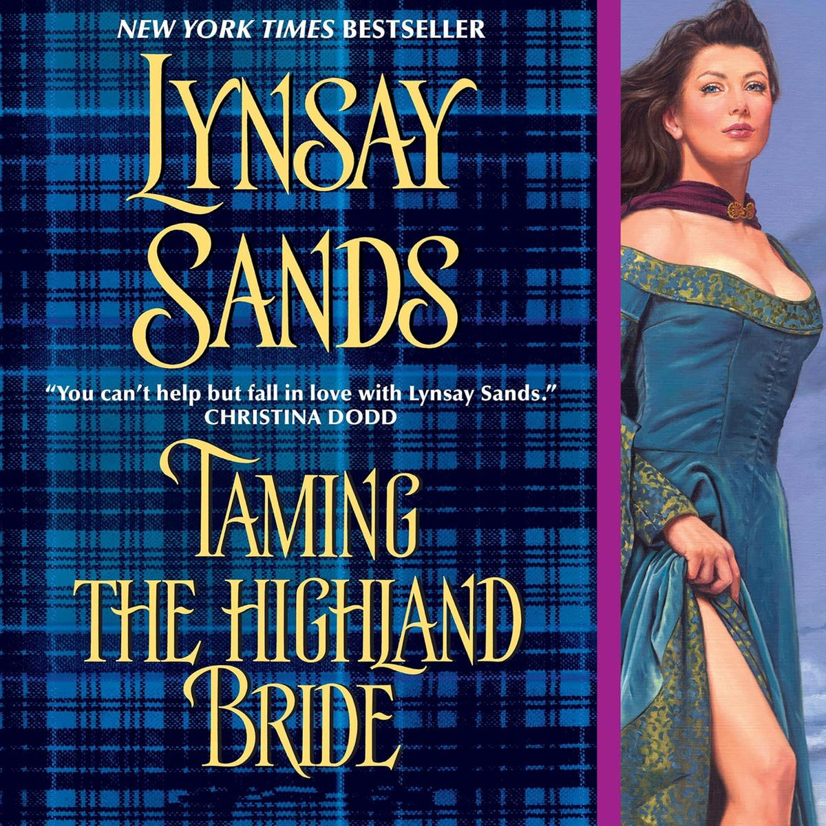 Audible Taming the Highland Bride audiobook cover art featuring historical medieval clothing