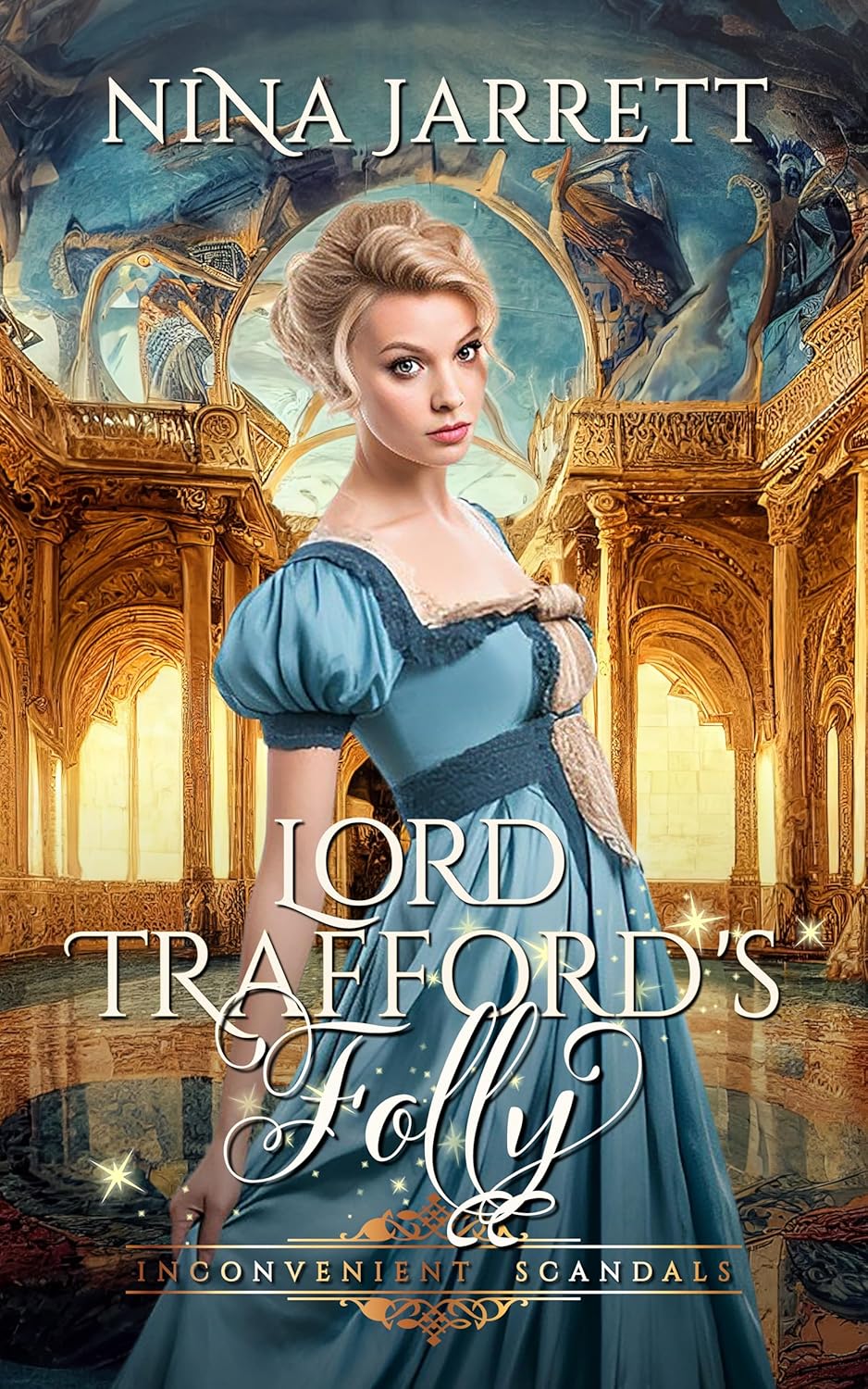 Nina Jarrett Lord Trafford's Folly paperback book front cover view historical romance novel.