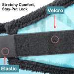 Leaforest fly mask showing the adjustable double velcro strap