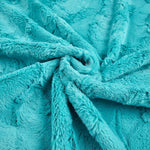 Shannon Fabrics turquoise teal minky fabric fold view
