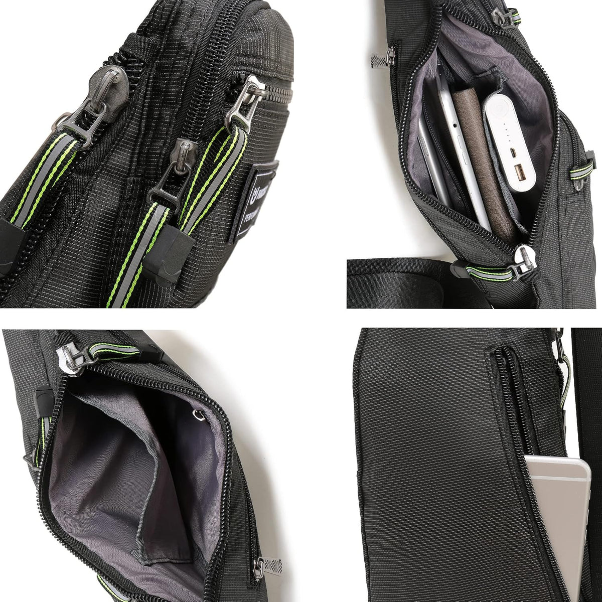 Nicgid travel daypack detail of heavy-duty snag-free zippers