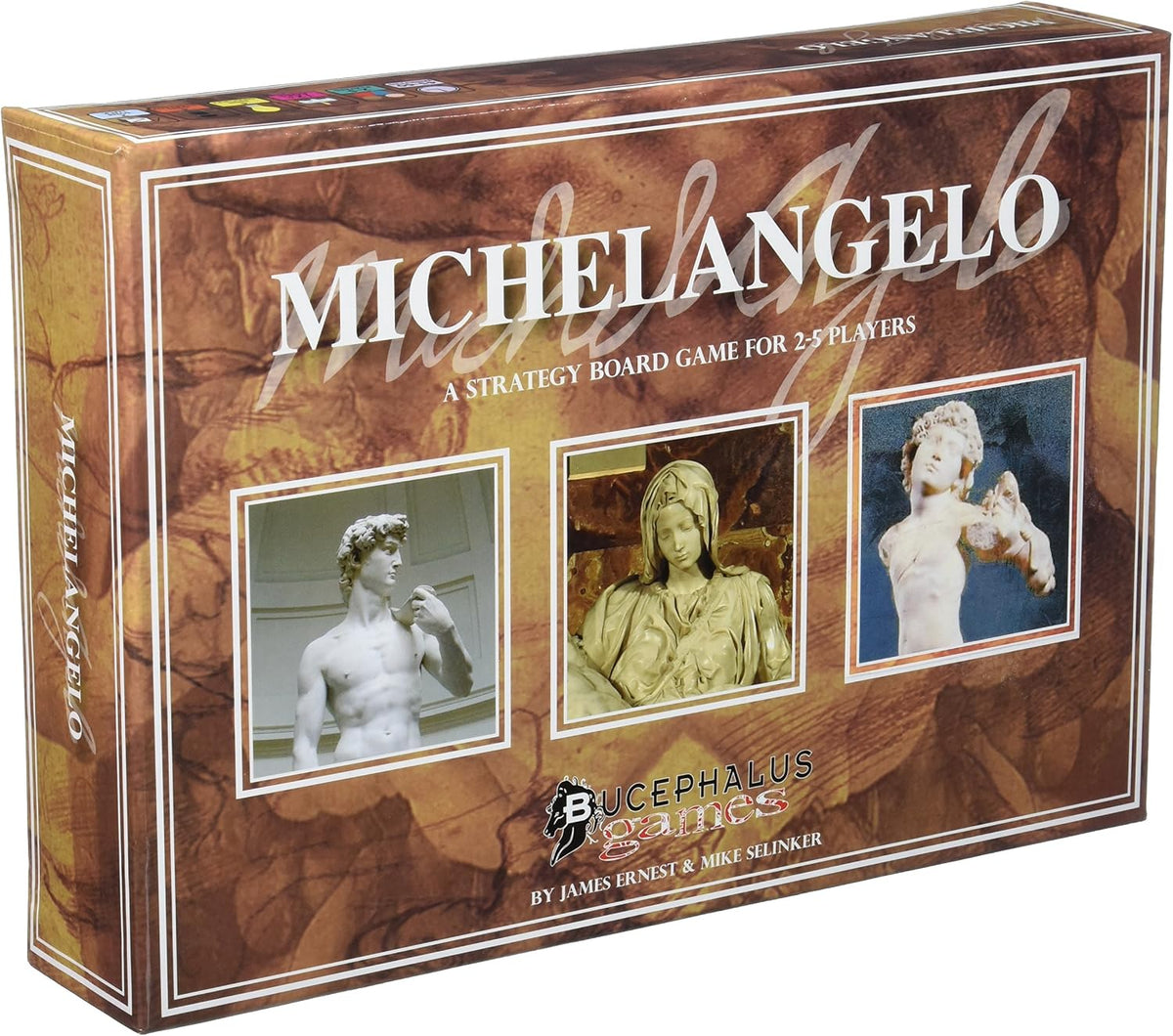 Bucephalus Michelangelo strategy board game front view box packaging