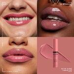 NYX non-sticky lip gloss glossy finish swatch on skin