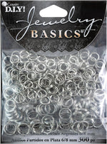 Jewelry Basics Cousin 6/8mm Split Ring Silver 300-Piece front package view