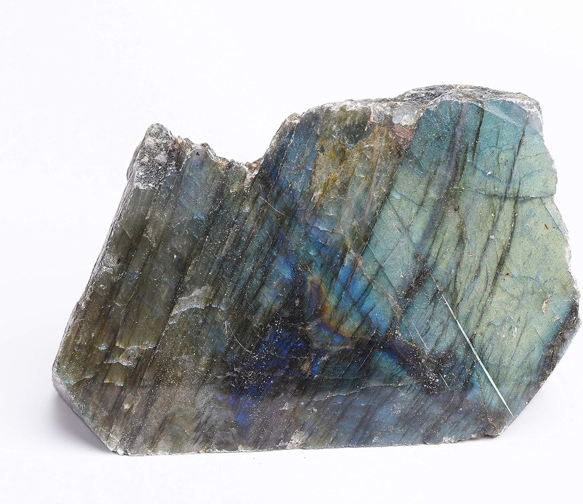 JIC Gem Class 1 Labradorite Polished Gemstone Healing Crystal Worry Palm Stone Crystal Reiki Stone for Anxiety Stress 0.8-1 lb - Image 14