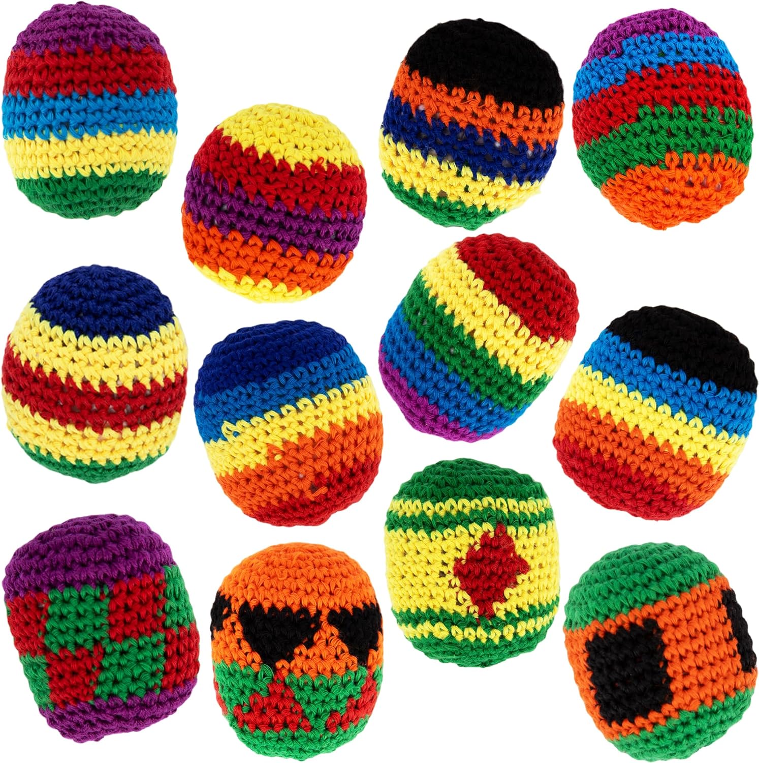 ArtCreativity knitted kickballs set of 12 front view
