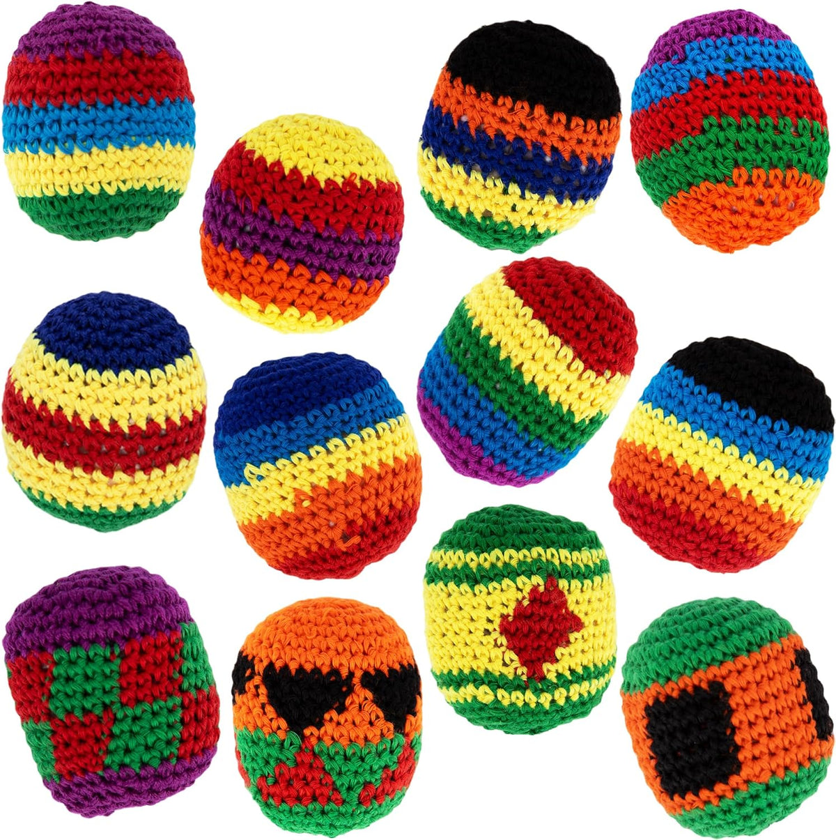 ArtCreativity knitted kickballs set of 12 front view