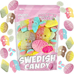 Pickmix Candy Sweden BUBS Swedish Candy Mix 10 Ounce front view package showing diverse sweet and sour shapes.