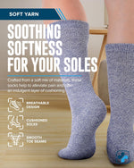 Detailed view of seamless toe construction for sensitive feet