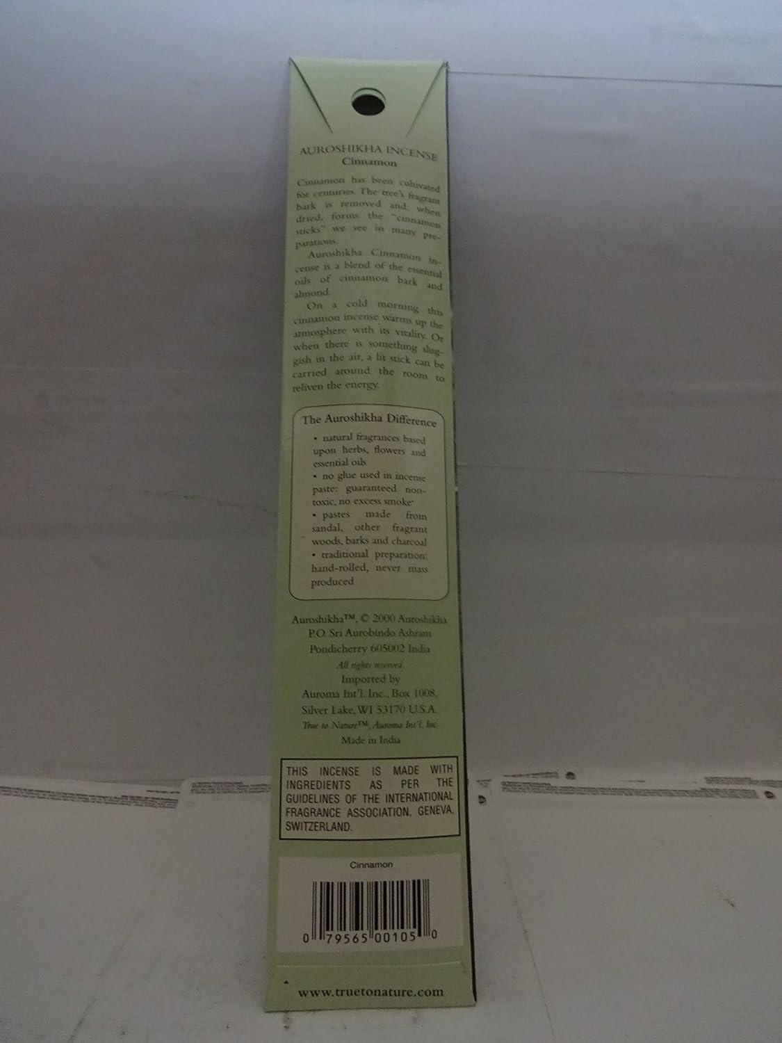 Auroshikha 10 gram incense packet angled display