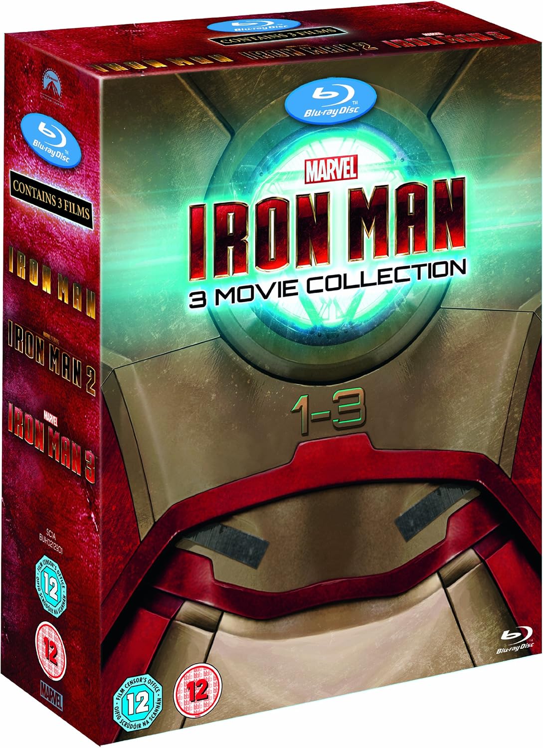 Marvel Iron Man movie collection box set back cover details