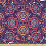 Lunarable Boho Fabric by The Yard, Floral Arrangement with Middle Inspirations Mandala Flower, Stretch Knit Fabric for Clothing Sewing and Arts Crafts, 1 Yard, Pink Green - Image 15
