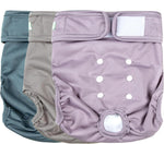 Wegreeco dog diapers packaged set of three showing authentic branding and size medium specifications.