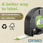 DYMO paper label tape backing and split-liner detail