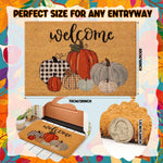 Ceenna autumn pumpkin welcome doormat porch layout
