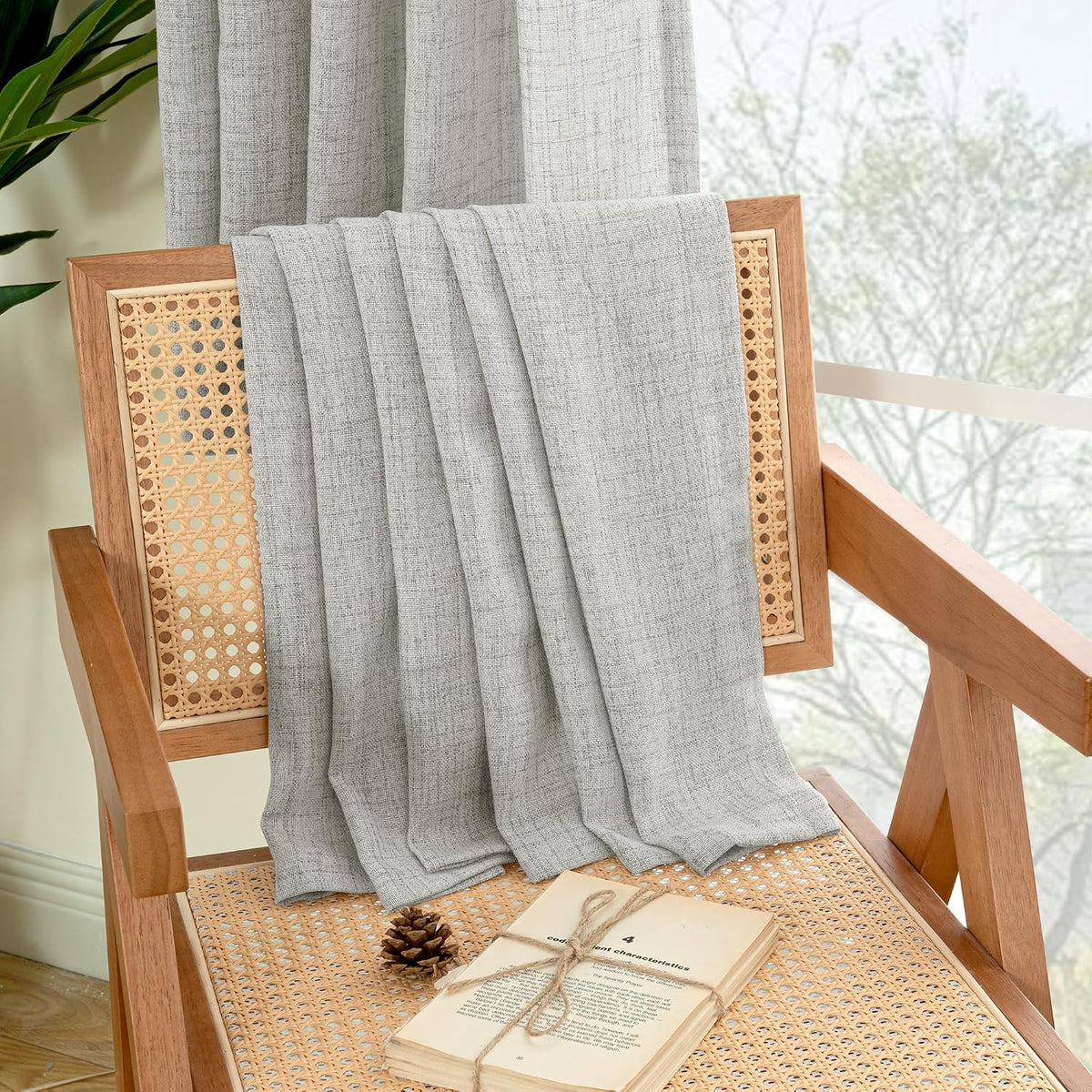 YoungsTex bathroom window drapes styled in interior setting