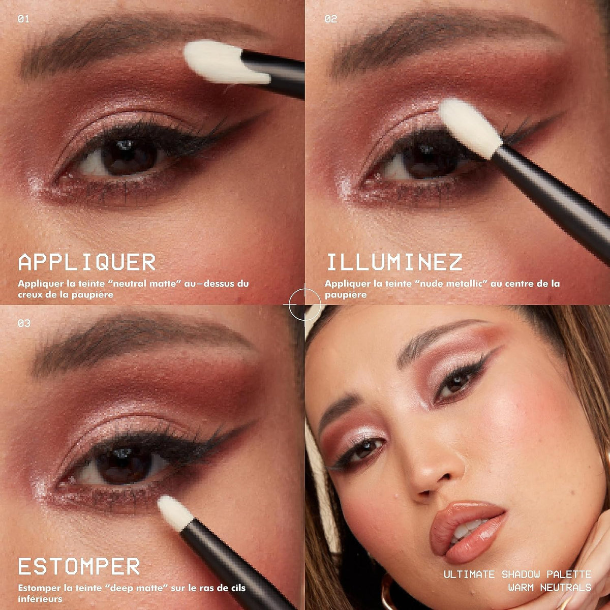 NYX Ultimate shadow palette close up on pigment texture