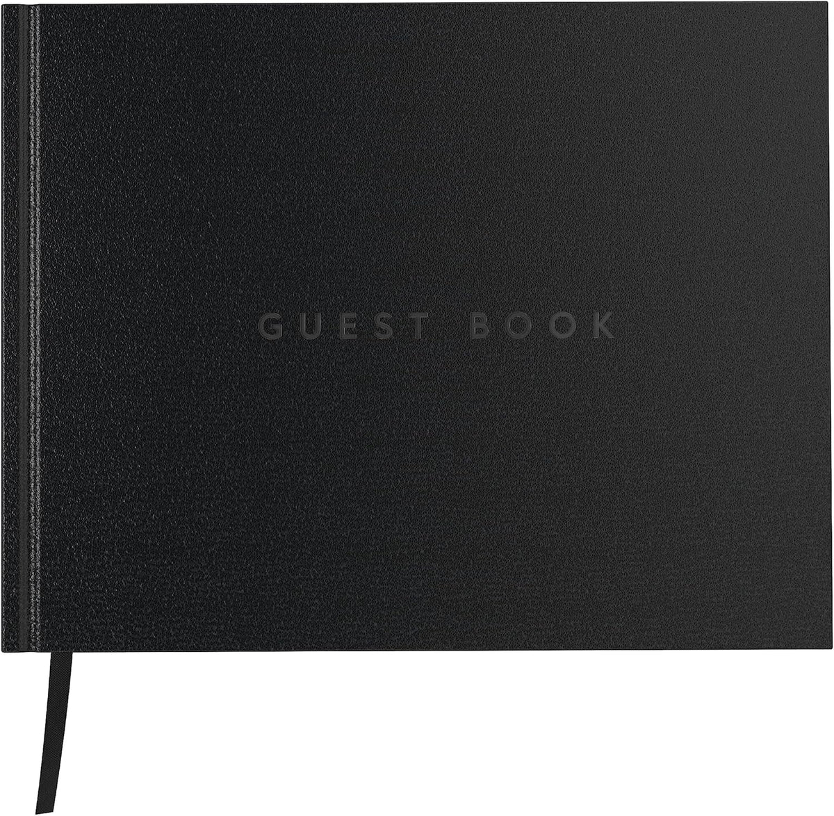 The Useful Co. Classic Black Guest Book front cover view