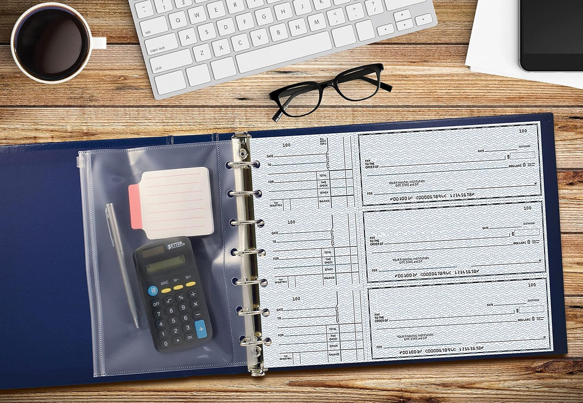 Better Office Products executive check binder open interior