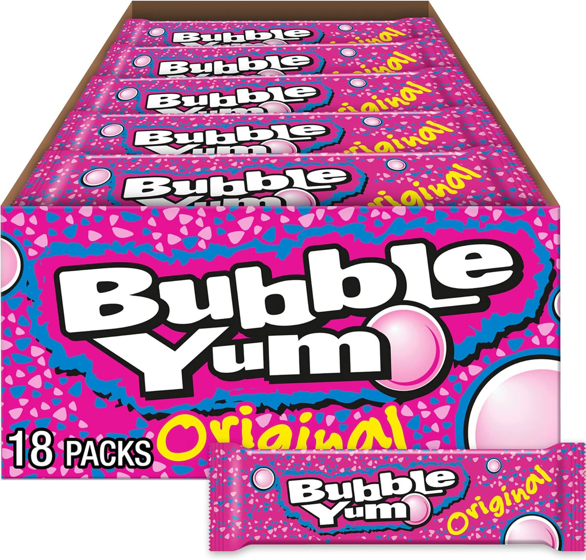 BUBBLE YUM Original Flavor Chewy, Bubble Gum Packs, 2.82 oz (12 Count) - Image 9