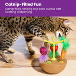 Catstages Hunt N Wobble Veggie Bowl displaying included jingle ball