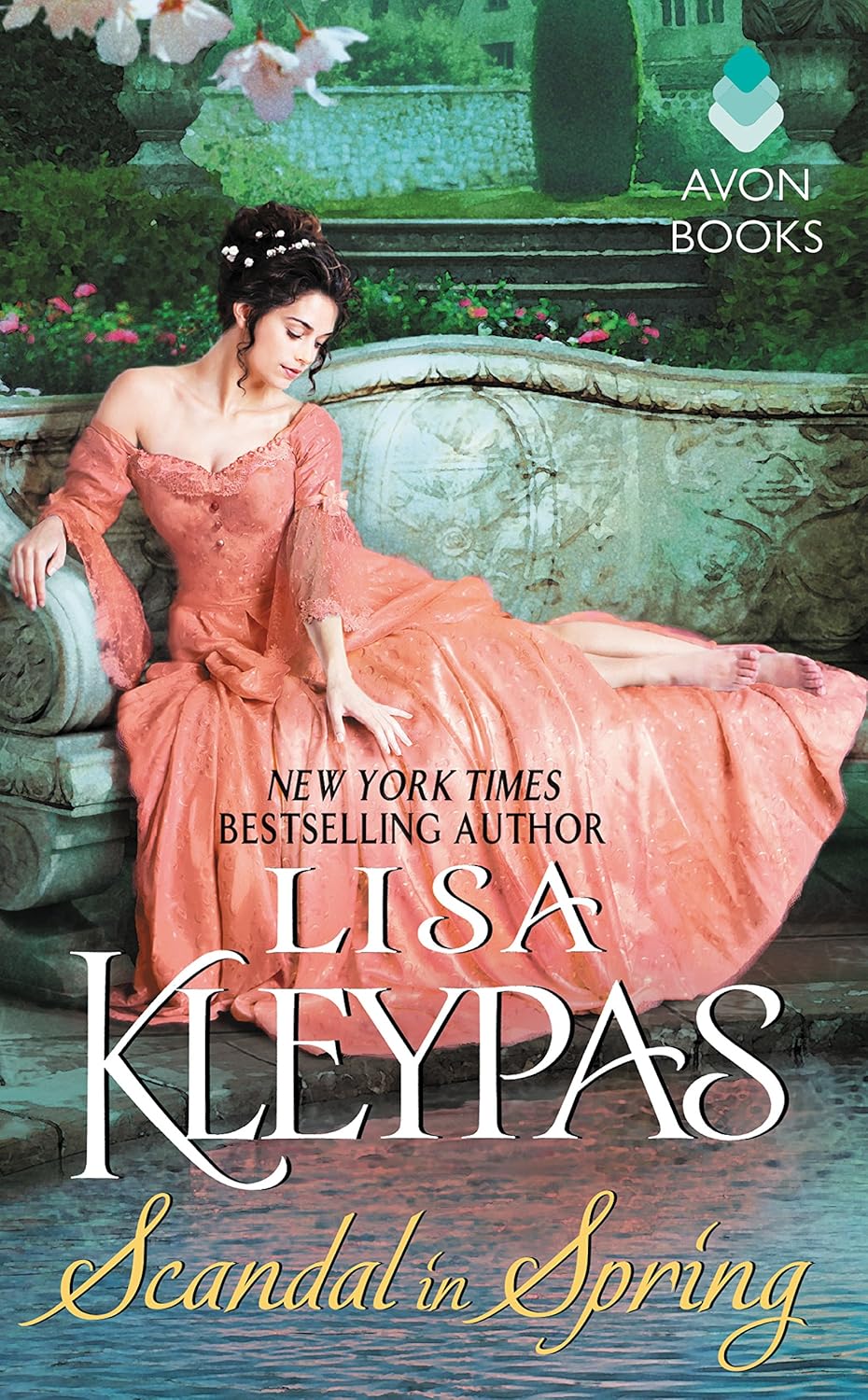 Lisa Kleypas Scandal in Spring mass market paperback front cover featuring historical romance novel art.