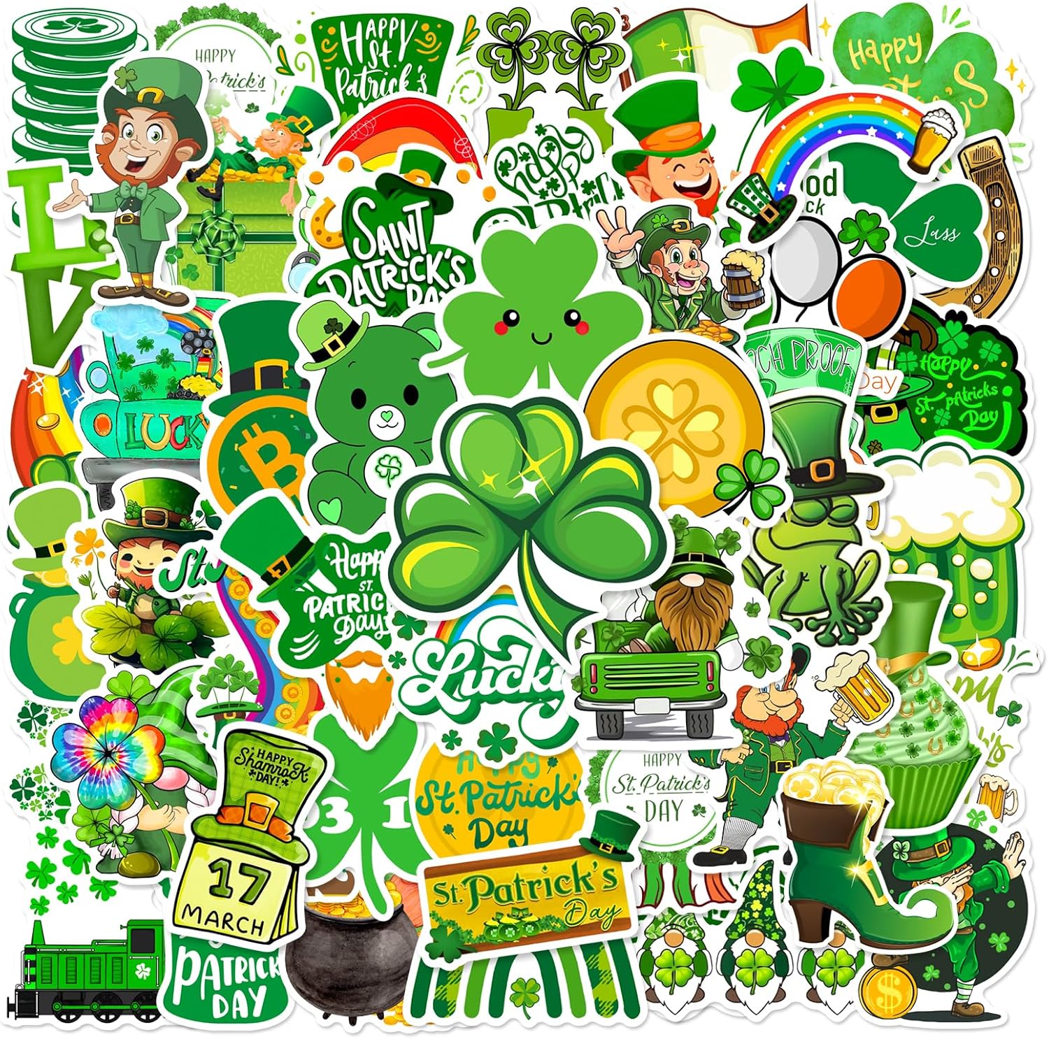 Xzentira St. Patrick's Day vinyl sticker pack front view