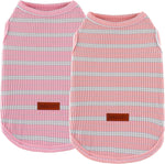 Dog clothing size chart guide for striped vests