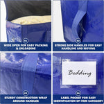 WTREE large moving bags stacked together in dark blue