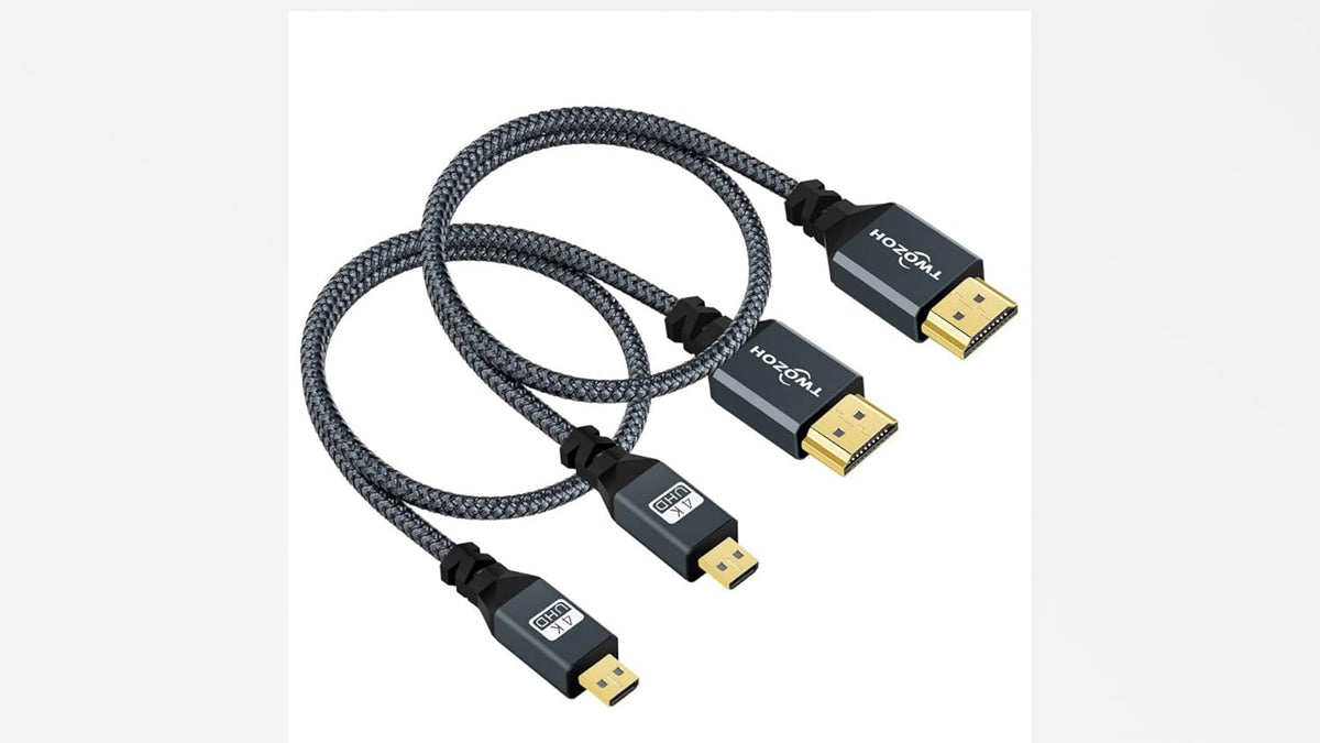 Twozoh premium imported dual cable pack packaging with detailed connection specifications.