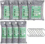 MAXWAVE 8 pack activated charcoal odor absorber bags front view for home air purification