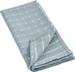 Saro Lifestyle aqua table napkin showing stitched line detail