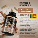 NutraHarmony Ceylon Cinnamon capsules bottle side angle view