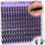 EYDEVRO Wispy Lash Clusters front view of the complete packaging tray showing mixed lengths.