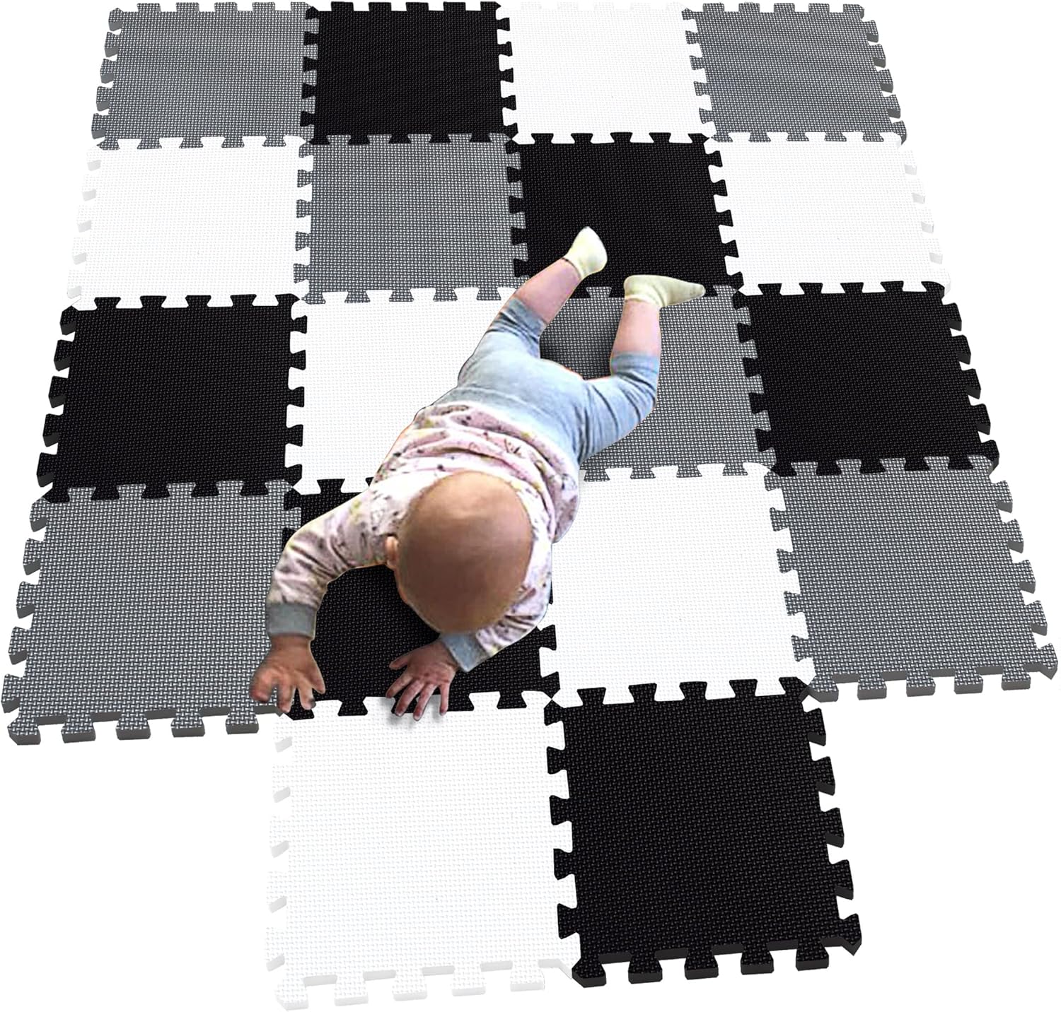 Mqiaoham 18 piece puzzle play mat set front view