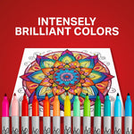 Sharpie assorted color markers swatches on paper
