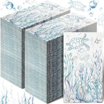 Moinchore Coastal Turtle Bathroom Paper Guest Towels front view nautical napkins.